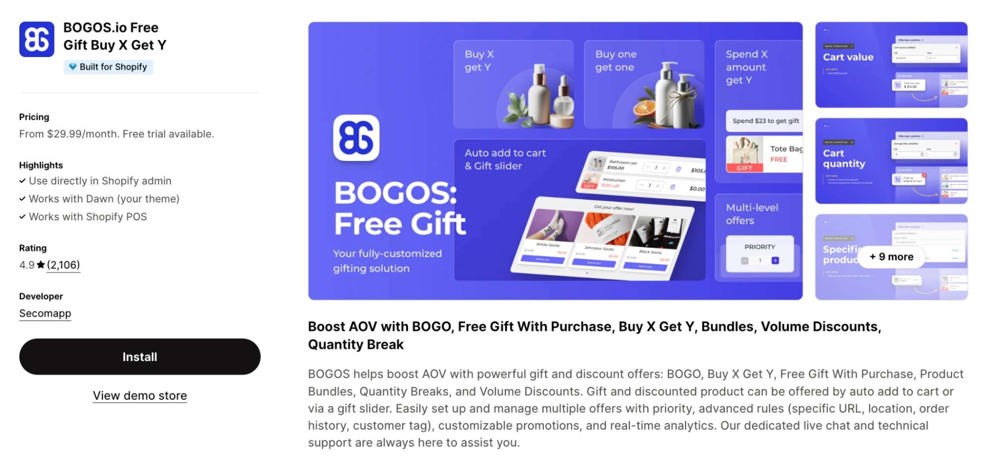 BOGOS.io Free Gift Buy X Get Y